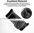 Center Console Cup Holder Insert for 2016-2023 Toyota Tacoma Interior Accessories, TPE Silicone Material 2-in-1 Center Console Drink Cup Holder Insert