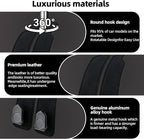 Car Purse Hook 2 Pack Headrest Hooks for Car, Luxurious Leather Material, Seat Back Storage Hook Multifunctional Car Seat Hooks Keep Car Tidy (Black)