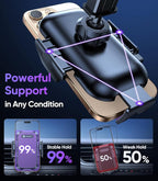 Purple Phone Holders for Your Car [Upgraded True Military-Grade Strongest Suction] Cell Phone Mount for Car Dashboard Windshield Vent Truck Boat Stand Adjustable for iPhone Android