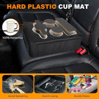 Back Seat Cup Holder for Car, Truck Bed Organizer, Car Truck Boat Organizer, Couch Cup Holder Expander Tray Holds Fit for Coffee Drink Food Snacks Remote with Side Pockets