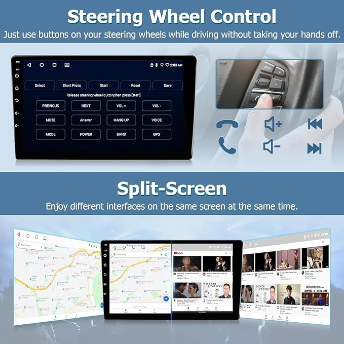 8 Core 8GB+256GB 7 Inch Touschscreen Car Radio for Nissan Versa 2012-2019 with Wireless CarPlay Android Auto, Android 14 Double Din Car Stereo Head Unit with GPS Bluetooth WiFi FM RDS SWC Camera