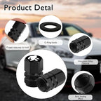4Pack Compatible with Bigfoot Tire Valve Caps Universal Tire Air Cap | Aluminum Alloy Rust-Proof Valve Stem Caps, for Auto SUV Truck Motorcycle Bicycle, Gifts for Women Men Drivers