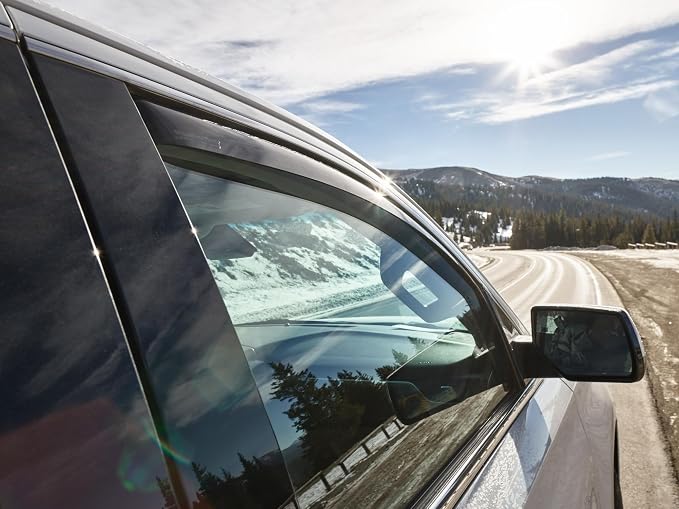 Custom Fit Side Window Deflectors for VW Golf Alltrack, Golf SportWagen (801059IM-81721IM), Dark Tint