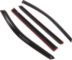 WD2-312 Dark Smoke 4 Pcs Set Window Visor (Outside Mount) Deflector Rain Guard Compatible with 1999-2007 Mazda MPV