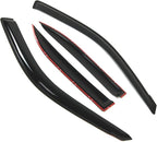 WD2-248 Dark Smoke 4 Pcs Set Window Visor (Outside Mount) Deflector Rain Guard Compatible with 2000-2005 Hyundai Accent Sedan