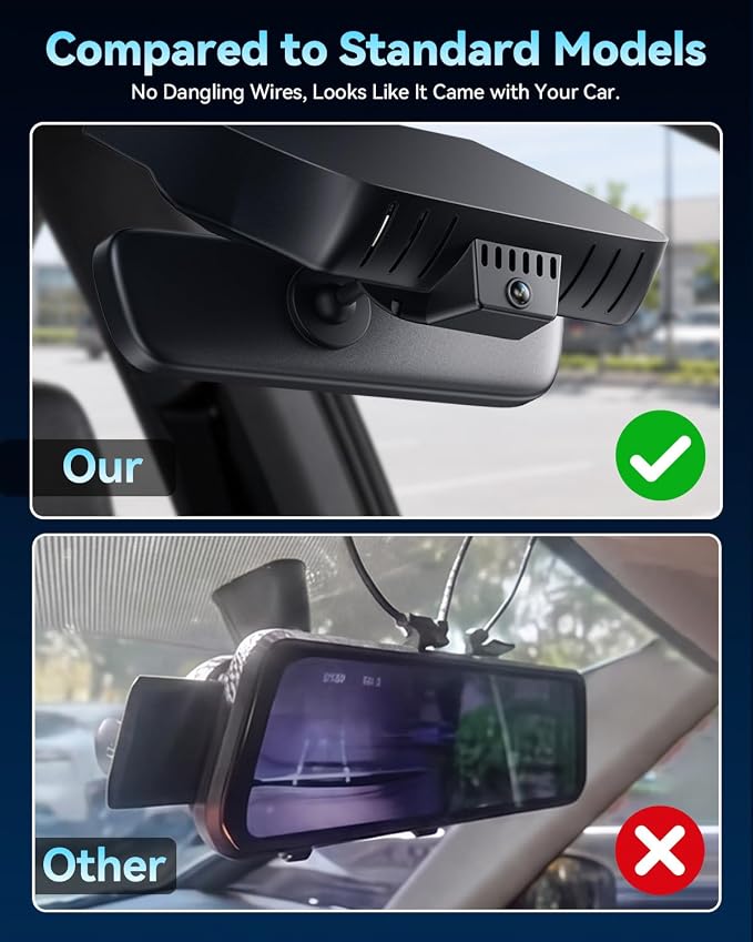 4K STARVIS 2 & Rear 1080P Dual Dash Cam for Toyota Camry 2025-2026 Hybrid LE SE XLE XSE Nightshade, OEM Look Car Camera with WiFi App, Loop Recording, G-Sensor, Parking Hardwire Kit, 128GB