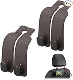 2 Pack Car Seat Back Double Hook, Headrest Hooks for Car, 2026 New Car Seat Back Organizer Storage Hook for Handbag, Purse, Coat Bags, and Accessories