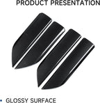 Car Inner Door Handrail Handle ABS Carbon Fiber Sticker Cover Interior Trim for 2019-2025 Chevy Silverado | for 2019-2021 GMC Sierra 1500 2500 3500 HD Decal Accessories （Crew Cab, Style A