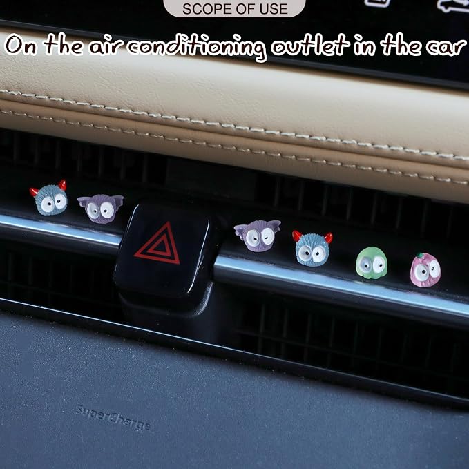 Cute Soot Sprites,35 Pcs Automotive Interior Decoration Accessories for Car Rearview Mirror and Dashboard,Cute Anime Decor for Home Garden Office,Funny Ornament Gifts(Multicolour)