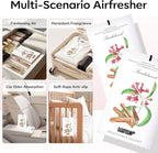 12 Pack Sandalwood Scented Sachets for Drawer, Closet & Small Spaces Air Freshener Bags, Odor Eliminator for Clothes, Car, Wardrobe, Home Fragrance Gift Set