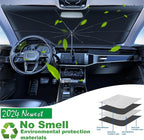 Windshield Sun Shade Umbrella for Car Front Window Sun Visor for Windshield Car Summer Accessories Protect Interior from UV Rays & Heat for Sedan, Compact SUV, Hatchbacks 57"*31"