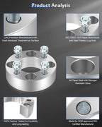 EZ GO Wheel Spacers CLUB CAR for Golf CART Wheel Spacers 1.5 inch 4x4 to 4x4 Wheel Spacers 4x101.6 to 4x101.6 4 Lug 68.5mm CB 1/2" Studs 4PCS