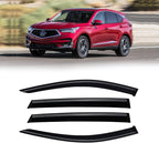 Rain Guards for Acura RDX 2019-2026, Out-Channel Window Visor Shields Vent Deflector Shade Wind Dark Smoke 2020 2021 2022 2023 2024 19 20 21 22 23 24 25, Tape-On Outside-Mount, 4PCS