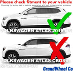 GrandWheel Window Deflectors Smoke Tinted in-Channel Side Window Vent Visor Deflectors Rain Guards Compatible with Volkswagen (VW) Atlas 2018-2026 - 4pcs. GW0800