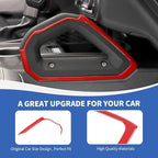 Center Console Dash Grab Handle Cover Trim Compatible with 2021-2024 Ford Bronco Interior Accessories, Red (Not for Bronco Sport)