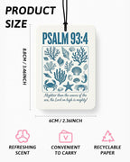 Blue Beach Christian Car Air Freshener 4 Pcs Coconut Scented, Coastal Religious Car Accessories Mirror Decor for Women, Christian Beachy Hanging Air Freshener for Cars Closet Drawer Books