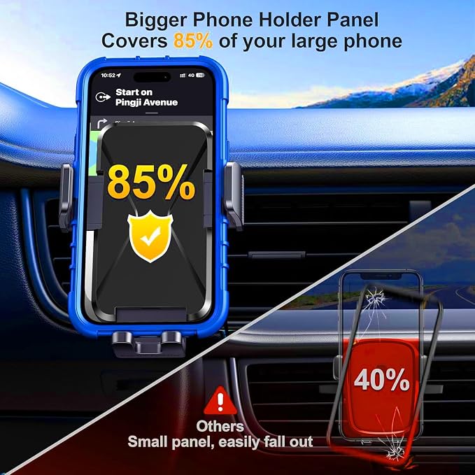 Cell Phone Holder for Car Mount Car Vent Phone Mount, 360° Rotatable, Hands-Free Air Vent Holder for iPhone Smartphones Camera Mounts(4-7 Inch)