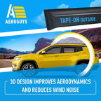 Extra Durable Window Deflectors Tape-On Window Visors Rain Guards Fit for Jeep Compass 2017-2026, Sun Visors, Wind Vent for Shades, Exterior Car Accessories - 6pcs. AG0271