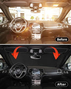 for Tundra 2020 Windshield Sunshade Car Window Sun Shade Custom Fit 2007-2021 Toyota Tundra Windshield Cover Limited SR5 Platinum TRD Pro 2Dr 4Dr Pickup Truck Accessories Sun Shield Protector