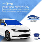 Plus | Winter Windshield Cover for Ice and Snow, Standard Size (Indigo) - Built-in Security Panels, Wiper Blade Coverage + Mirror Covers - Fits Standard Size Cars, 59 x 41 Inches
