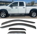 Rain Guards Window Visors Sun Shade Vent Deflectors for 2002-2008 Dodge Ram 1500,2003-2009 Dodge Ram 2500/3500 Quad Cab Pickup,Wind Deflector Truck Accessories,94623 4-Pieces Set