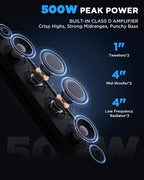 25 Inch UTV Sound Bar, IP66 Waterproof Bluetooth Golf Cart Sound Bar, ATV SoundBar with RGB Lighting, Amplified Powersports SXS SoundBar, UTV Speakers Compatible with Polaris RZR Can-Am
