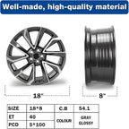 New 18x8" 18 Inch Premium Aluminum Alloy Wheel Rim Fits for Toyota Corolla 2019-2024 OEM Design, Alloy Replacement Wheel, Super Duty Car Rims Replacement, OE Stock Specs