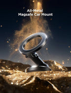 Fits MagSafe Car Mount, [All-Metal] Magnetic Phone Holder for Car with Strong Magnets, 360° Adjustable iPhone Car Mount, Car Accessories for Women Men, for iPhone 17 Pro Max 16 15 14 13 12