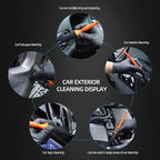 Car Detailing Brush Kit - 6 Pack, Auto Boar Hair Detail Brush Set Automotive Interior Exterior No Scratch Microfiber Detailing Brushes for Cleaning Air Vents, Engine Bays, Dashboard and Wheels