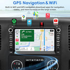 Car Radio for Chevy Silverado GMC Sierra Yukon 2007-2013,Android 13 Touch Screen CarPlay Android Auto Bluetooth GPS Navigation 2+32G Head Unit with Backup Camera
