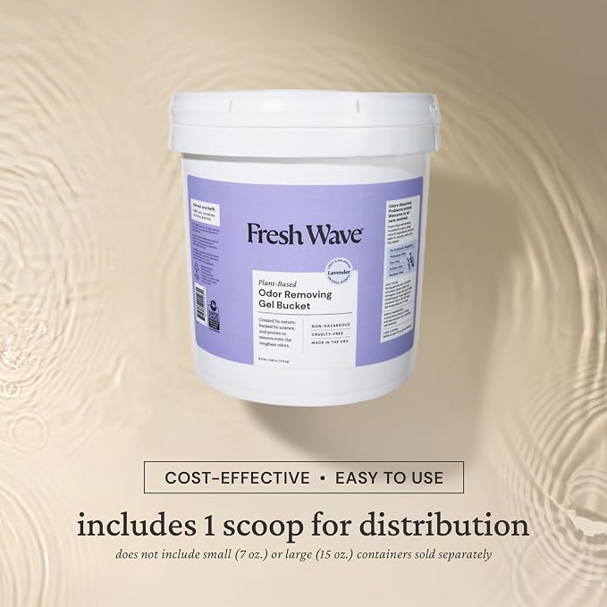Odor Removing Gel Bucket, 15.5 lb. (248 oz.) | Lavender Scent Refill | Odor Absorbers for Home | Safer Odor Relief | Natural Plant-Based Odor Eliminator | For Cooking, Trash & Pets