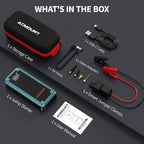 W160 Jump Starter with Air Compressor, 5000A Portable Car Jump Starter 150PSI Tire Inflator/Air Pump, 12V Battery(Up to 9L Gas/8L Diesel Engine) Jump Pack Car Emergency Kit Idea Gift for Man (Blue)