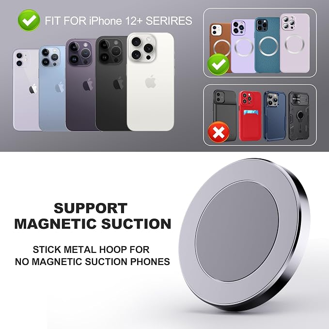 CNC Vent Phone Holder, Magnetic Car Air Vent Phone Holder Cradles Mount Compatible with F150 2015-2020 & Super Duty F250 F350 F450 2017-2021 Universal Bracket Stand for iPhone & Android