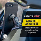 MobNetic Maxx - USA Assembled Magnetic Phone Holder for Car, Magnetic Car Phone Mount, 90-Degree Tilt, 360-Degree Rotation, Aluminum Metal, Compatible with iPhone & Android - Bronze
