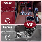 Anti-Drop Car Seat Gap Filler Organizer, Premium Leather Console Organizer, Easy Access to Phone/Keys, Universal Fit for Car SUV Truck Multi-Purpose Essentials Organizer(2PC)