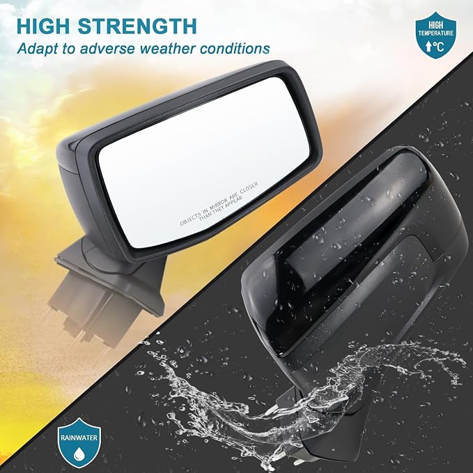 Right Passenger Side Mirror Compatible with 2019-2025 Chevy Silverado 1500 With Power Glass Manual Folding Heated Without Turn signal Replace#GM1321583(7Pins）