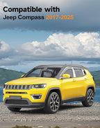in-Channel Window Rain Guards Fit for Jeep Compass 2017-2026 Low Profile Rain Guards Extra Durable Window Deflectors Visors Vent Visors Vent Shades Car Accessories-4pcs