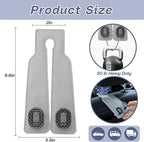 Car Headrest Hooks Universal Car Purse Hook Premium Leather and Alloy Twin Hook Car Seat Back Storage Hanger Hook for Purse Bags Cloth Drink Durable Holder Car Accessories (BH09-Grey-Black)
