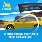 Extra Durable Window Deflectors Tape-On Window Visors Rain Guards Fit for Jeep Grand Cherokee L 2021-2026, Sun Visors, Wind Vent for Shades, Exterior Car Accessories - 6pcs. AG0184
