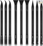 9 Pcs Car Crevice Cleaning Tool, 5.79 Inch Multi-purpose Detailing Equipment Crevice Tool for Cleaning Small Narrow Spaces and Gaps, Remove Stickers Labels (Black)