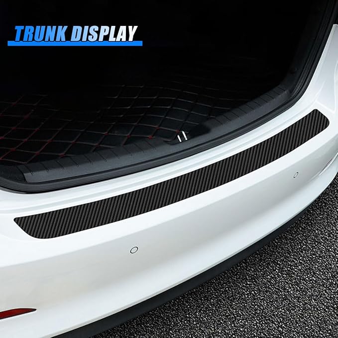 Car Door Sill Protector, Carbon Fiber Anti-Scratch Automotive Doors Edge Guards, Waterpoor Car Door Threshold Protection Auto Decoration Sticker, Universal Vehicle Interior Accessories (5PCS)