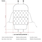 Seat Back Protector w/Dual Pockets,Guards Seats from Kicks & Scuffs | Keeps seat backs looking new for a long time. Easy to install and clean. 2-piece set, size: 30in × 18in × 0.2in