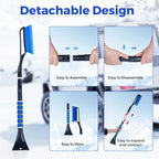 RELF 2-in-1 Snow Brush and Ice Scraper - Extendable & Durable for Car Windshield and Roof Cleaning