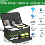 2 Layer Golf Trunk Organizer, Golf Gifts for Men with Separate Ventilated Compartment for 2 Pair Shoes, Waterproof Car Trunk Locker for Balls, Tees, Clothes, Gloves, Gifts for Golfers