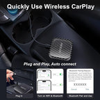 Wireless CarPlayBox with Netflix/YouTube/TF Card Slot Convert Wired CarPlay to Wireless Adapter for 2017 and Above Original Wired CarPlay Car