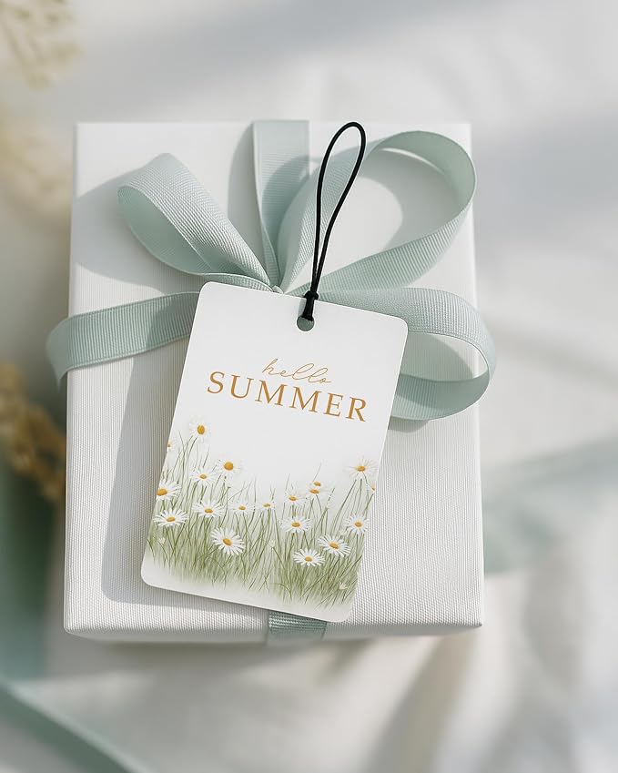 Hello Summer Floral Butterfly Car Air Freshener 4 Pcs Coconut Scented, Cute Car Accessories Mirror Decor for Women, Cottagecore Flower Hanging Air Freshener for Cars Closet Drawer Books