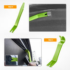 5PCS Auto Trim Removal Tool Kit No-Scratch Removal Tool Kit for Car Audio Dash Panel Window Molding Fastener Remover Tool Kit-Green