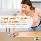Airlab Glass Polishing Cloth Streak Free Miracle Cleaning Cloth Lint Free Microfiber Cleaning Rags for Glasses Kitchen Dish Mirrors Easy Clean, Pack of 6, 12" x 12", Sliver-Orange