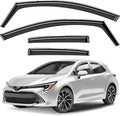 GrandWheel Window Deflectors Smoke Tinted in-Channel Side Window Vent Visor Deflectors Rain Guards Compatible with Corolla 2020-2026 Hatchback - 4pcs. GW0227