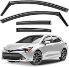 GrandWheel Window Deflectors Smoke Tinted in-Channel Side Window Vent Visor Deflectors Rain Guards Compatible with Corolla 2020-2026 Hatchback - 4pcs. GW0227